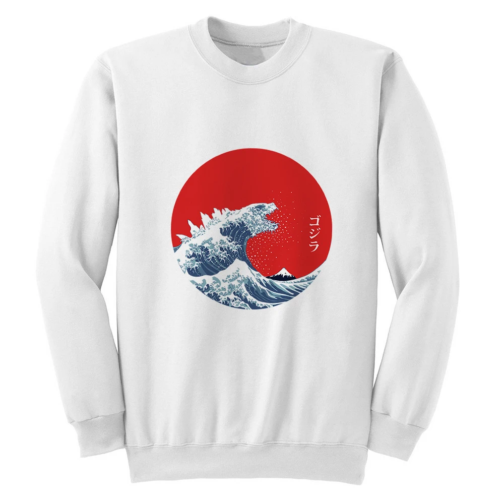 Babaseal Hokusai Kaiju панк молния мужские розовые толстовки скейтборд Мужская хлопковая