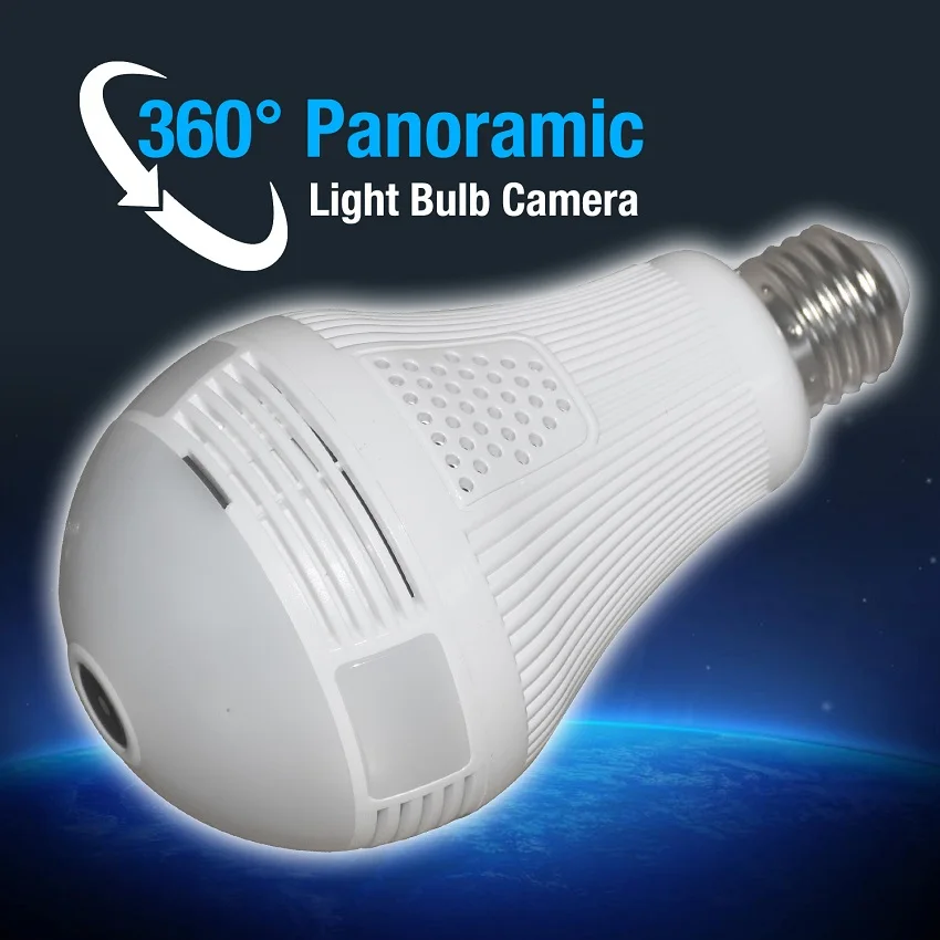 1.3MP 2.0MP 360 градусов Лампа панорамная VR камера Поддержка Макс 128 ГБ TF карта 960P Беспроводная IP лампа Wi-Fi камера с использованием объектива Рыбий глаз