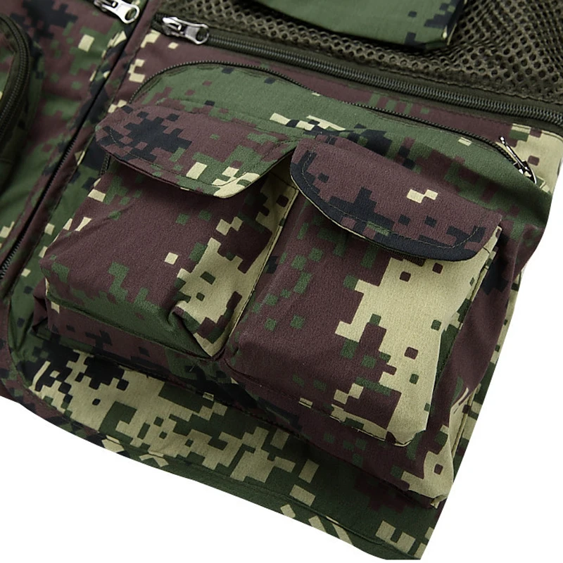 Летний стиль мужской жилет камуфляжный сетчатый для мужчин фотографии с