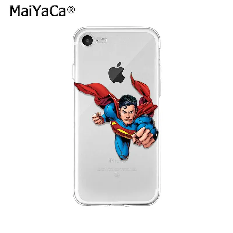 MaiYaCa DC супергерой Супермен ТПУ Мягкие аксессуары для телефона чехол iPhone X XS MAX 6 6S 7