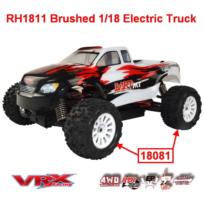 Rc-автозапчасти шины VRX 18081 64 мм 2 шт. для грузовиков Racing 1/18 RC | Игрушки и хобби