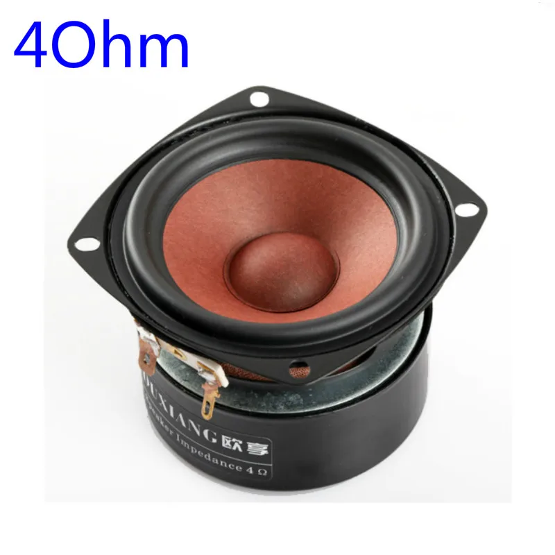 4Ohm Tenghong 2 шт. 3 дюйма аудио динамик 4Ohm 8Ohm 20 Вт полный спектр Hifi стерео книжная полка колонки Настольный громкоговоритель для DIY - Цвет: 4Ohm