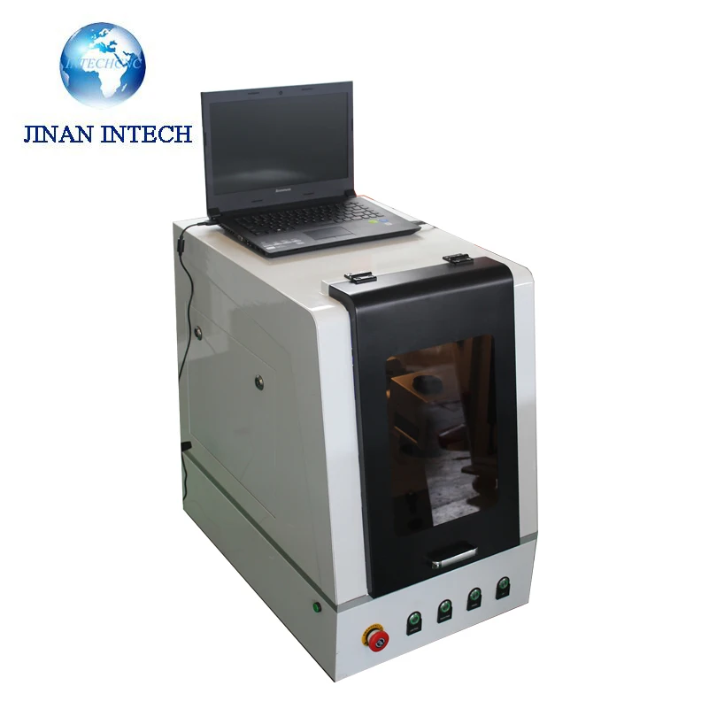 Лучшая услуга 100 Вт Фирменная лазерная маркировочная машина с вращающейся