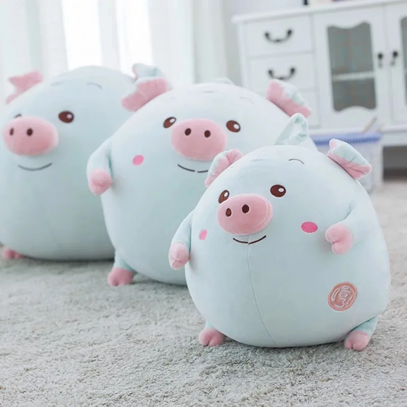 Kawaii мягкая синяя игрушка поросенок плюшевые игрушки кукла 30-55 см свинья животных