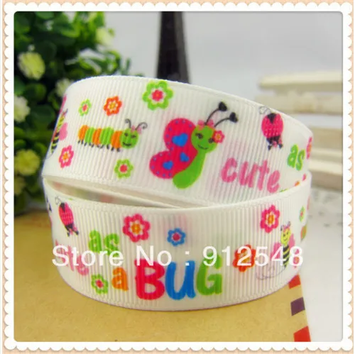 Лента бабочка корсажная с принтом 1572997 22 мм 5 ярдов/партия|butterfly ribbon|gift wrapribbon ribbon |