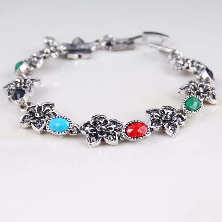 2015 классические цветы в китайском стиле из тибетского серебряного сплава фляжка