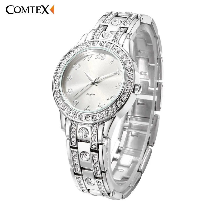 Модные женские туфли Часы 2017 кварцевые часы элегантные блестящие Япония