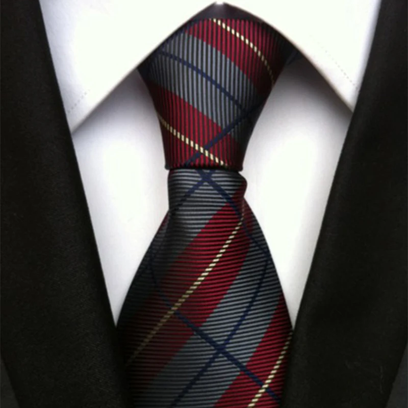Новая мода синий и фиолетовый серый полосатый мужской галстук Тканый