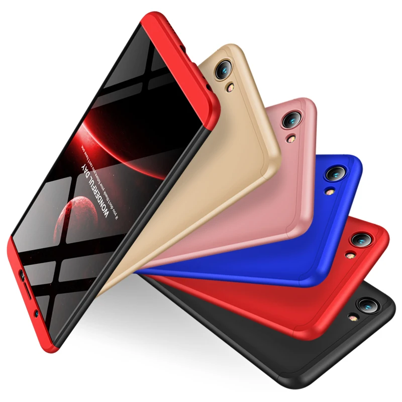 360 полный защитный чехол для Vivo Y71 3 в 1 цветная задняя крышка VIVO Y 71 тонкий модный