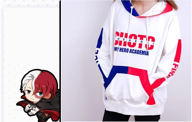 Высокое качество Q унисекс с героями из мультфильма Мой герой Todoroki шото Косплэй