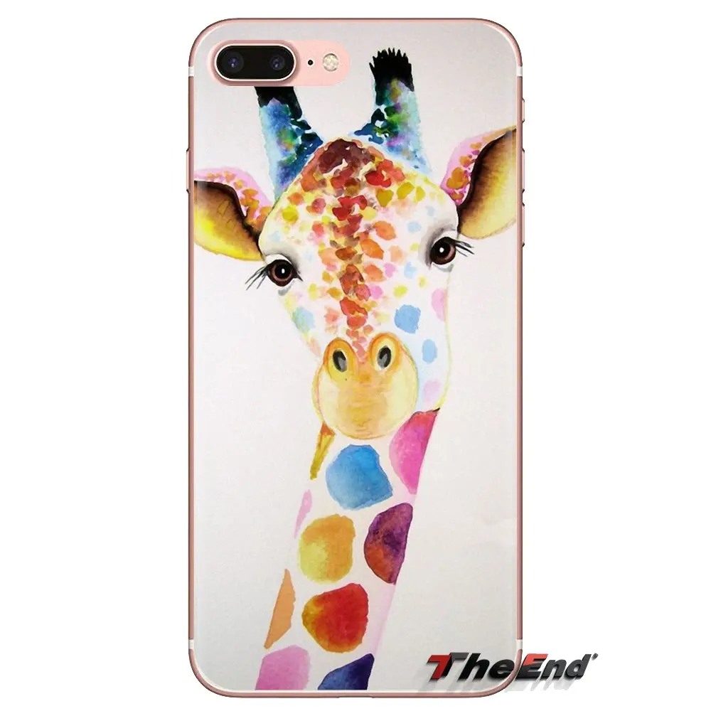 Горячая Распродажа чехол для телефона с акварельным рисунком жирафа Xiaomi Mi3 Samsung A10