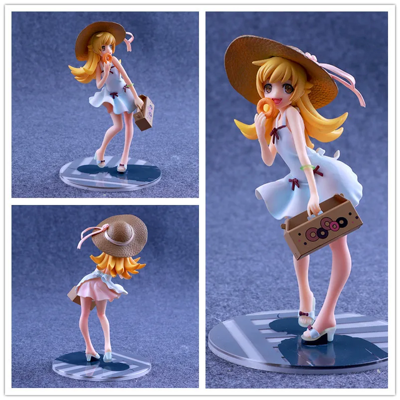 Аниме Monogatari Nisemonogatari Oshino Shinobu ПВХ Фигурки игрушки супер кавайная девочка фигурки
