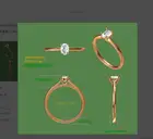 Обручальное кольцо 7x9 мм 2.00CT карат овальной огранки Твердое 14 к розовое золото кольцо с акцентами для женщин