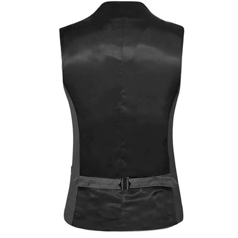 Индивидуальный заказ Для мужчин s модный бренд Slim Fit однобортный жилет-куртка без