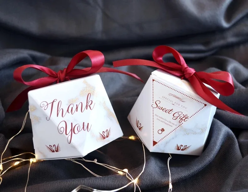 30 шт. Творческий бриллиант белый Мрамор коробка конфет свадебной Обручение