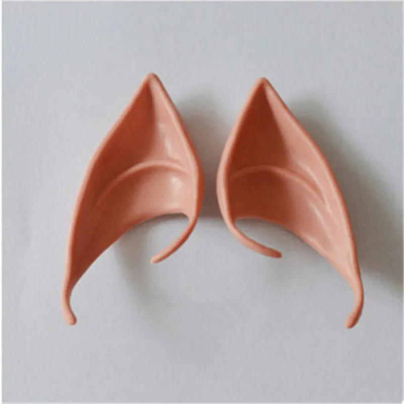 Novelty Horror Pointed Creepy Fairy Elf Cosplay Halloween Costume Latex Ear Tips Surprising Realistic images - 6