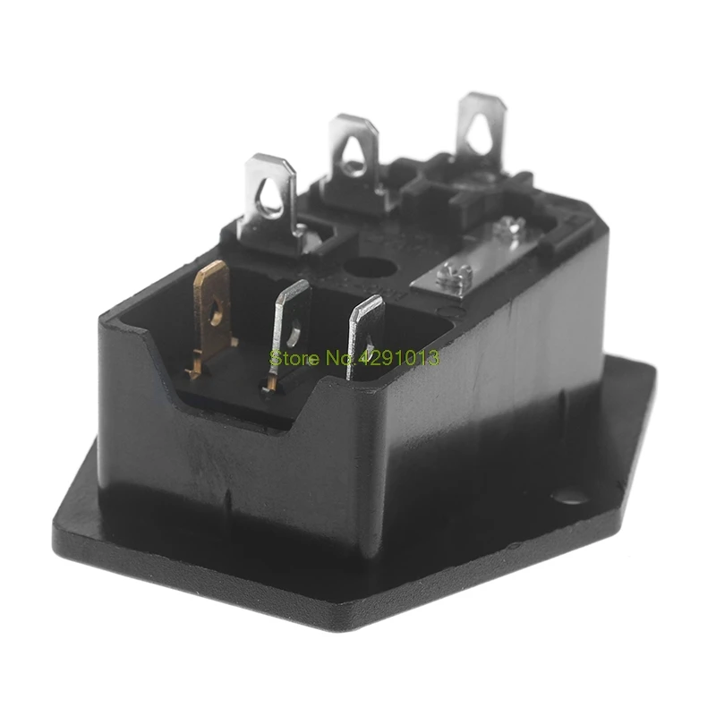 1 шт. 10A 250 В 3 Pin IEC320 C14 AC Вход штекер розетка с предохранителем Прямая поставка