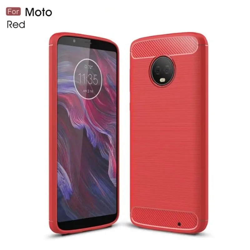 

Slim Carbon Fiber Case For Motorola Moto G6 Plus Soft Silicone Anti-drop Back Cover For Moto G6 Phone Protection Capa