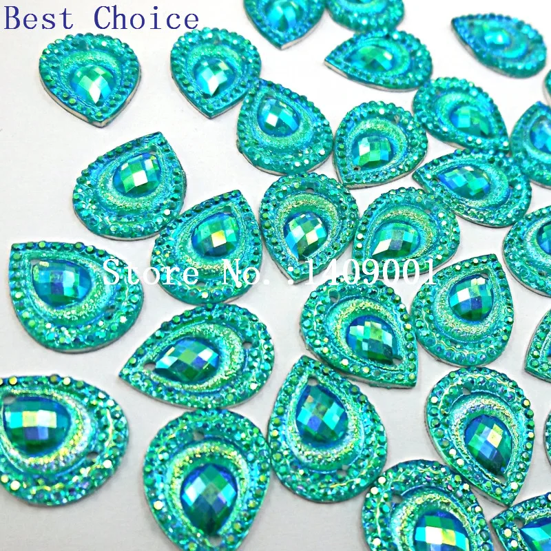 Соблазнительные каучуковые Стразы 13x18 мм в виде грушевидных синих камней и