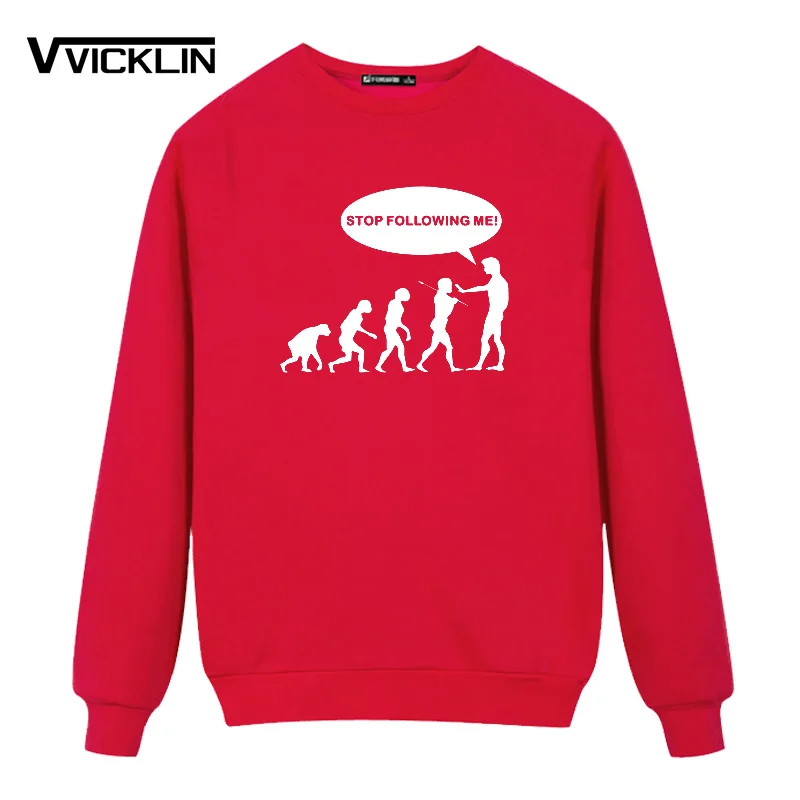 Забавные флисовые толстовки с надписью STOP следуй ME Evoloution Cavemen Мужская модная