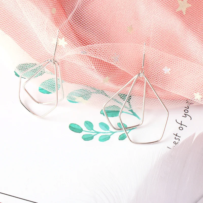 Серьги в форме Шестиугольника S шестиугольный сотовый круглая серьга подвеска с