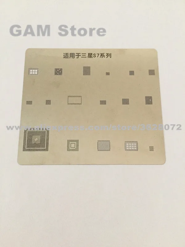 

For Samsung S7 BGA Stencil CPU RAM eMMC Power wifi Touch Audio Baseband IC Reballing Pin BGA Direct Heating Template