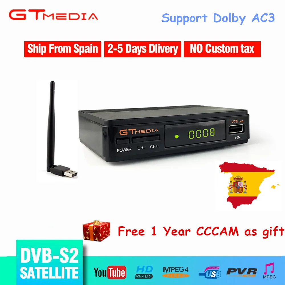 GTMEDIA Freesat полностью HD цифровой DVB S2 спутниковый ТВ приемник Поддержка Dolby AC3 H.264 1080p