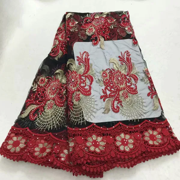 2018 Новый дизайн африканские кружева ткани высокого качества нигерийская Тюлевая