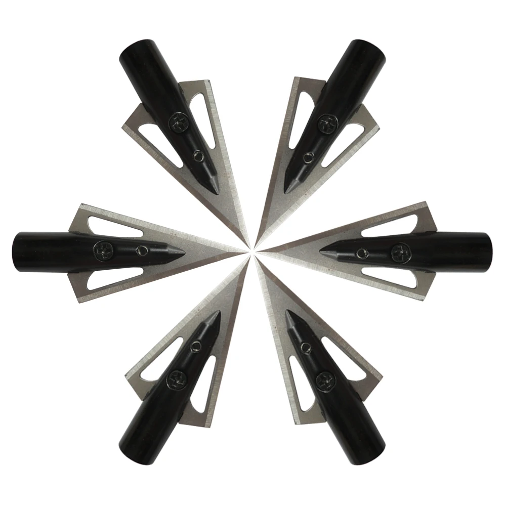 

6PCs Broadheads NEW Metal Hunting Arrow Tips for DIY Wooden Arrow Archery