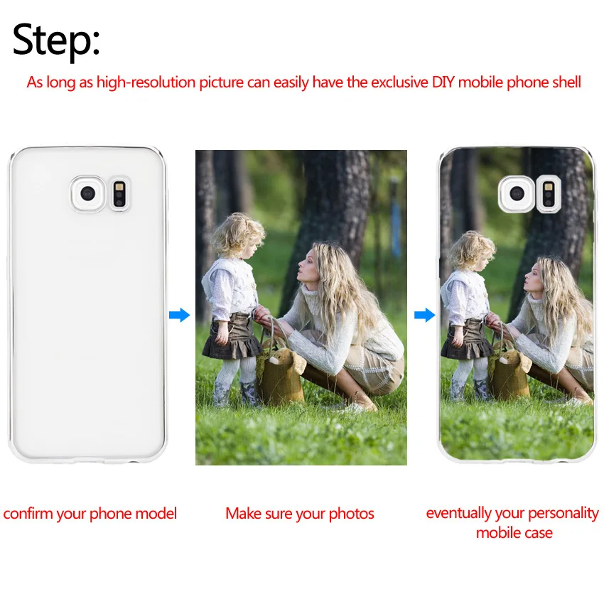 Custom DIY Print Photo Soft TPU Phone Case For Samsung Galaxy S6 S7 edge S8 Plus S3 J3 J5 J7 Customized Back Cover Free Logo Fee |