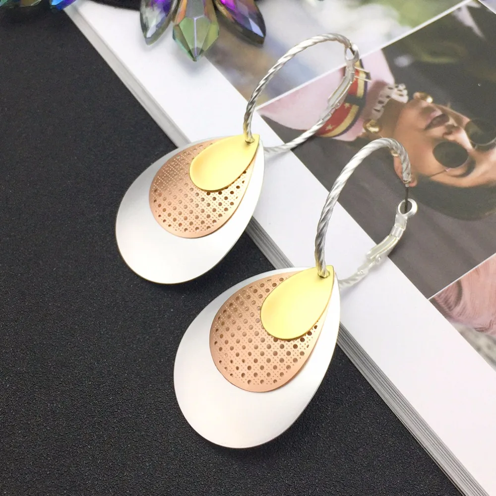 MANILAI брендовые серебряные медные серьги кольца геометрические подвески из