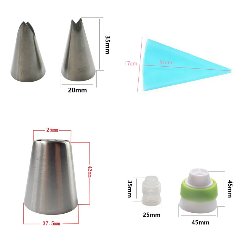 18 шт. русские Кондитерские насадки для торта инструменты украшения DIY бисквитная