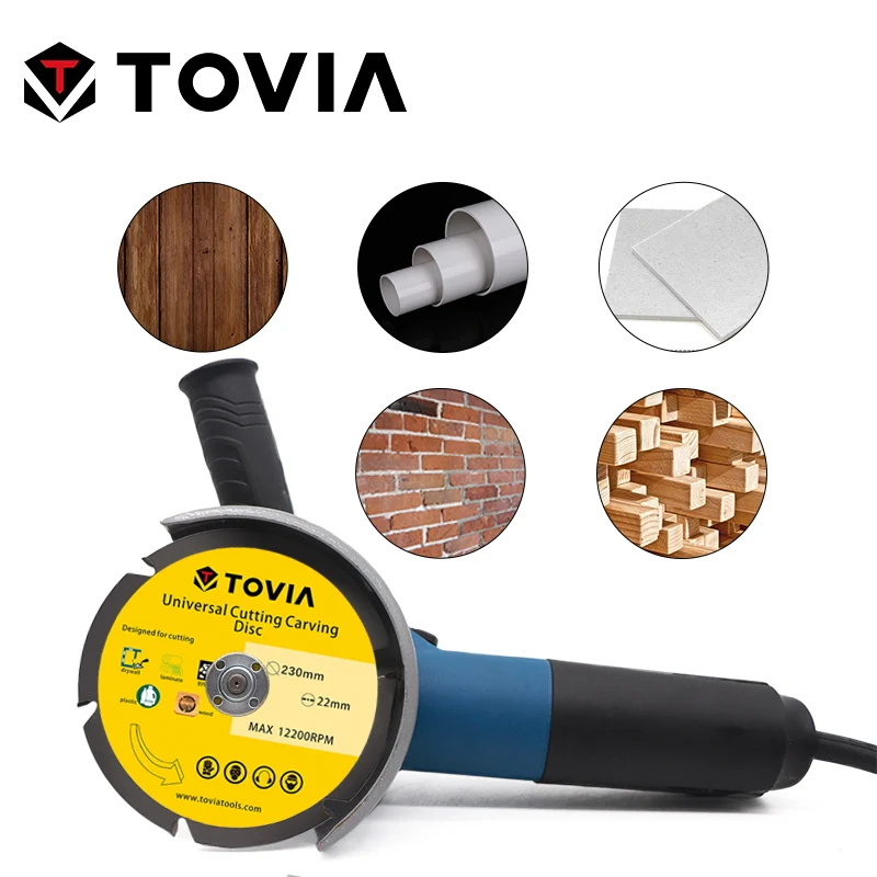TOVIA 230mm Универсальный Пильный Диск по Дереву для УШМ 9inch 22.2mm Газобетону