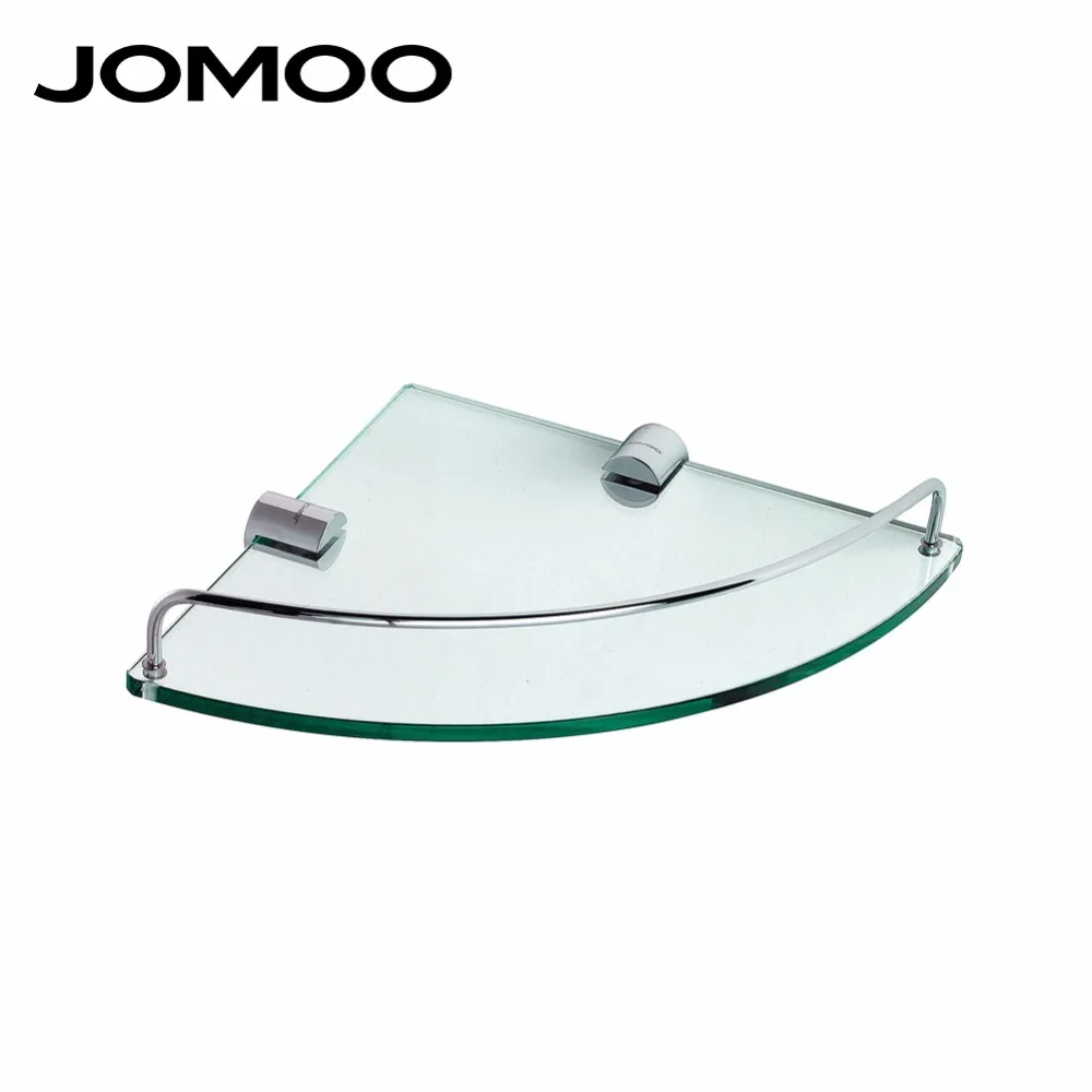JOMOO Bathroom Shelves Glass Bracket Shower Storage Wall Shelf Shampoo Holder Cup Holder Shampoo Organizer Bathroom Accessorie
