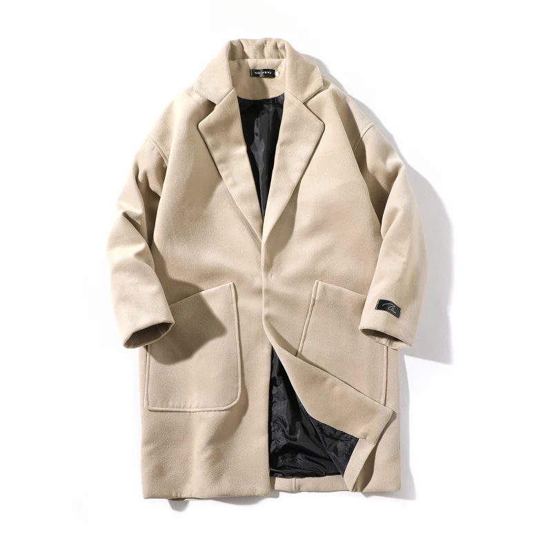 Новинка мужские шерстяные пальто модные облегающая верхняя одежда сезона