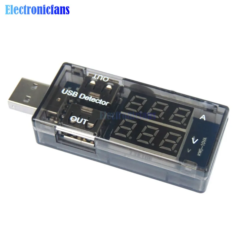 Двойной USB тестер напряжения тока Вольтметр и амперметр для аккумуляторов