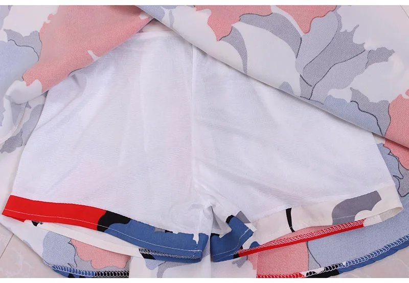 Женские плиссированные мини-юбки с разноцветным принтом Модные Дизайнерские