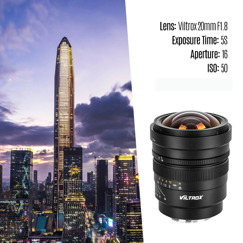 VILTROX Профессиональный полнорамочный широкоугольный объектив FE-20mm/F1.8 E-mount MF ручная фокусировка объектив камеры для sony E-Mount camera s