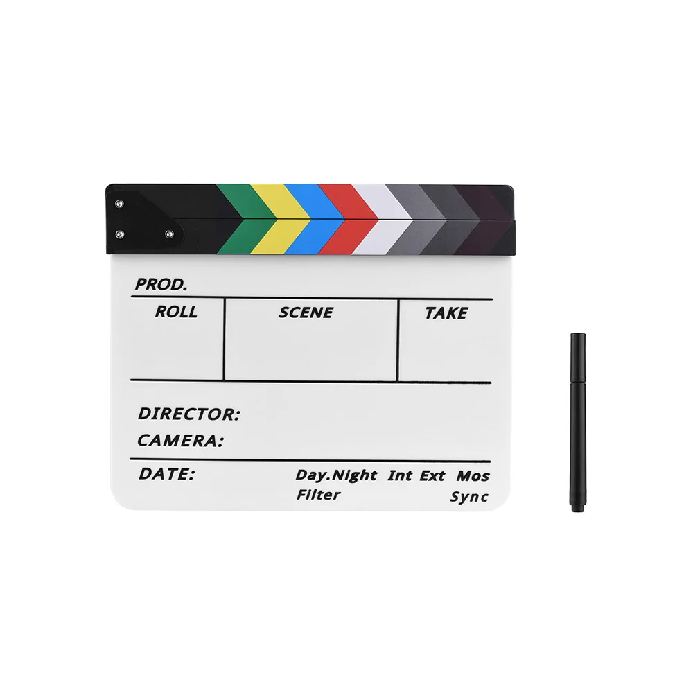 Andoer режиссерская пленка Clapboard сухой стираемый акриловый фильм ТВ резка экшн