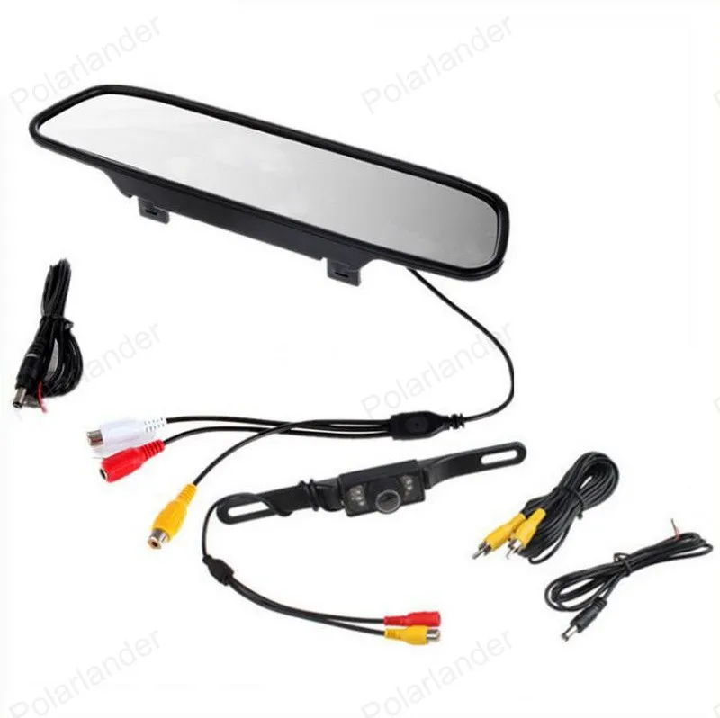 5 Inch TFT 800*480 Car Parking Mirror Monitor 2 Video input + Night Vision Reverse Backup 7 LED Rear View Camera | Автомобили и