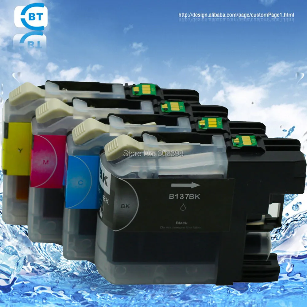 4 шт. совместимый с brother lc137bk lc135 чернильный картридж для MFC J4410DW J4510DW J4710DW принтера|ink