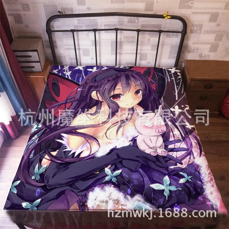 120*200 см японское аниме Accel World Kuroyuki hime фланелевое одеяло на кровать Mantas банное
