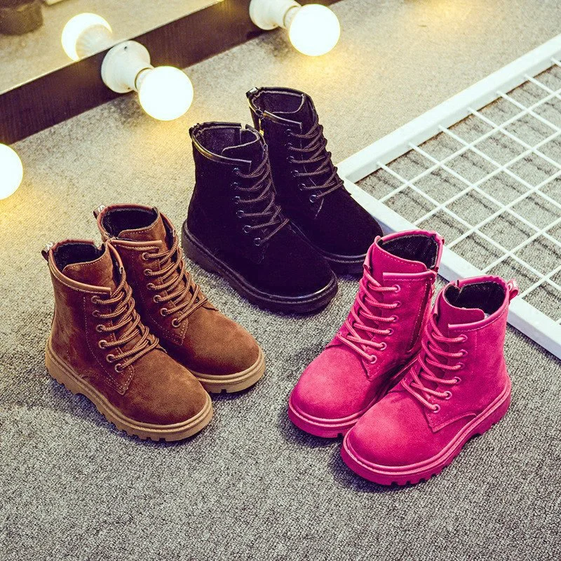 Детские ботинки Koovan Осень зима новая детская обувь для маленьких девочек и