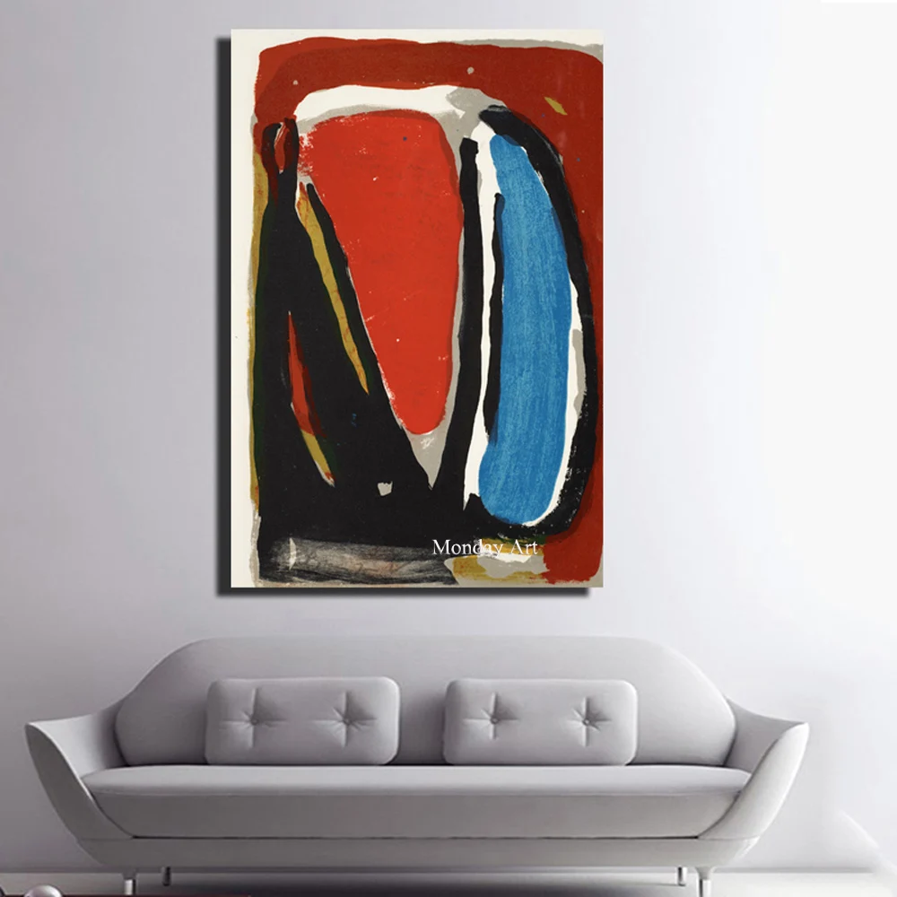 Hand Painted Quardros Abstract Oil Painting on Canvas Modern Picasso Wall Art Picture for Living Room | Дом и сад