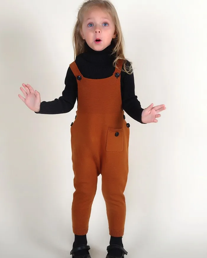 Новинка 2017 детские комбинезоны Хлопковые вязаные штаны-шаровары для мальчиков и