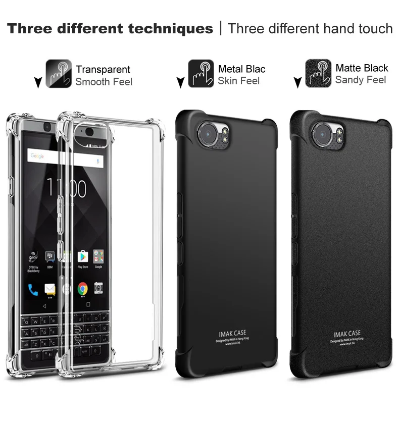 Imak Для Blackberry Keyone чехол с защитой экрана серии Подушка безопасности Мягкий ТПУ силиконовый чехол для Blackberry Mercury DTEK70