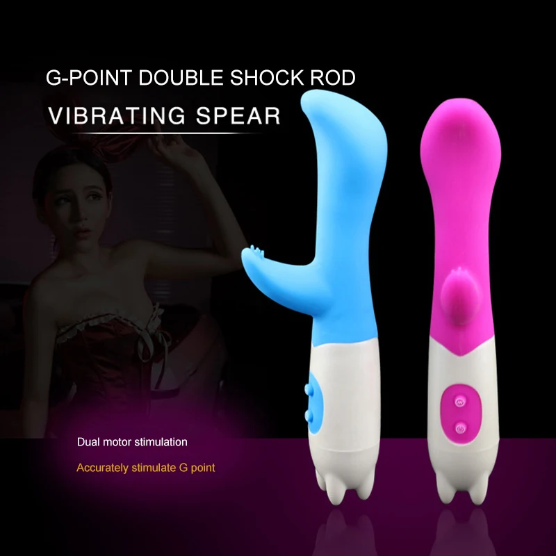 G Spot Дилдо Вибратор двойной шок для женщин двойная вибрация Силиконовый