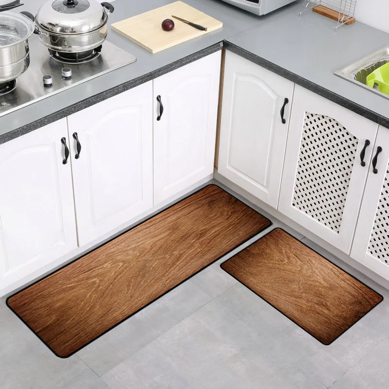 Wood 19 LOUTASI деревянный нескользящий кухонный коврик длинный коврик для ванной современный входной коврик Впитывающий Коврик для спальни гостиной напольный коврик - Цвет: Wood 19