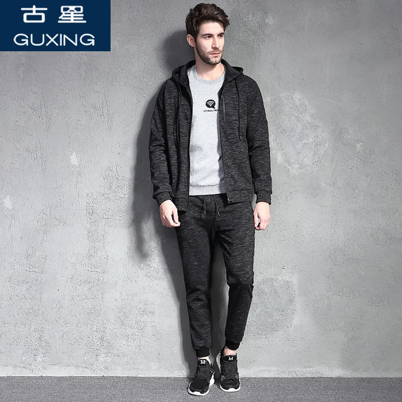 Зимний спортивный костюм на молнии из 2 предметов мужской комплект Мужская