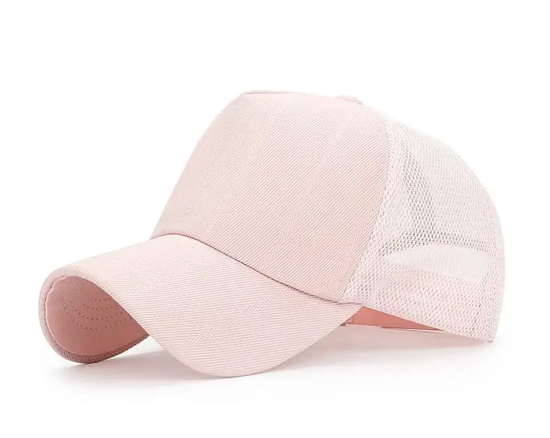 COKK Фирменная бейсболка Мужская Snapback сетчатая Кепка s женские шапки для мужчин Casquette Bone повседневная черная регулируемая новая солнцезащитная Кепка водителя грузовика - Цвет: Розовый